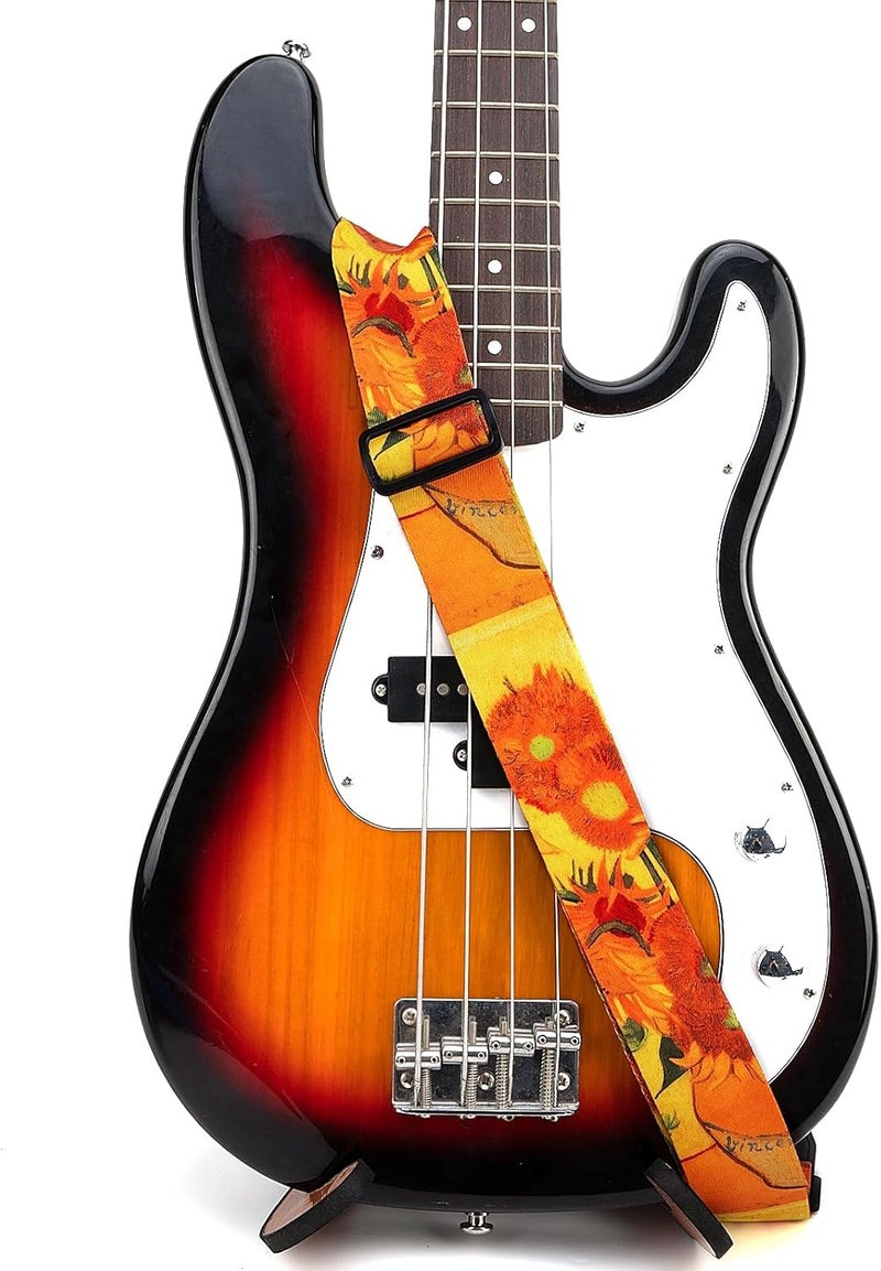 BestSounds Guitar Strap, Bass Guitar Strap, Electric and Acoustic Guitar Straps (Van Gogh Sunflower) - Image 2